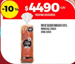 Supermercados DIA Pan de salvado familiar oferta