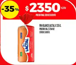 Supermercados DIA Lactal pan blanco oferta