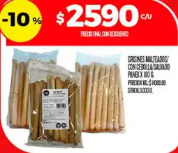 Supermercados DIA Panex grisines malteados/con cebolla/salvado oferta