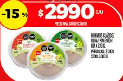 Supermercados DIA Buggit hummus clásico/oliva/pimentón oferta