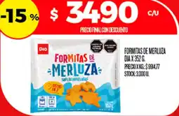 Supermercados DIA Dia formitas de merluza oferta