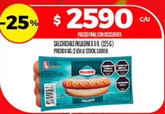 Supermercados DIA Paladini salchichas oferta