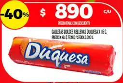Supermercados DIA Duquesa galletas dulces rellenas oferta