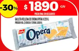 Supermercados DIA Bayley galleta rellena de crema opera oferta
