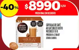 Supermercados DIA Nescafe dolce gusto cafe au lait oferta