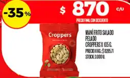 Supermercados DIA Croppers maní frito salado pelado oferta