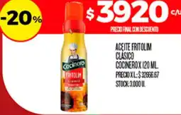 Supermercados DIA Cocinero aceite fritolim clasico oferta