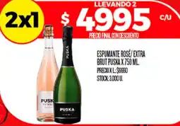 Supermercados DIA Puska espumante rosé/extra brut oferta
