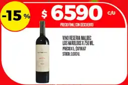 Supermercados DIA Los haroldos vino reserva malbec oferta