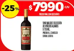 Supermercados DIA Alamos vino malbec selección de viñedos alamos oferta