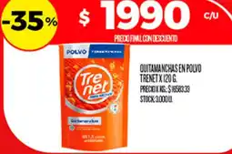 Supermercados DIA Trenet quitamanchas en polvo oferta