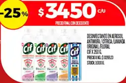 Supermercados DIA Cif desinfectante en aerosol oferta