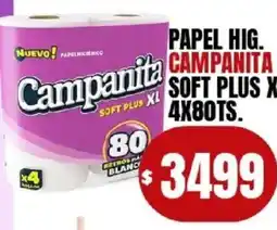 Supermercados Mariano Max Papel hig. campanita soft plus xl oferta