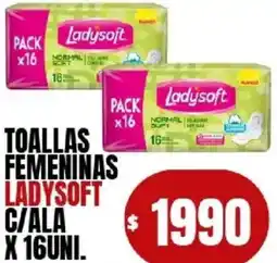 Supermercados Mariano Max Ladysoft toallas femeninas c/ala oferta