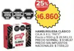 Carrefour Paty hamburguesa clásico caja oferta