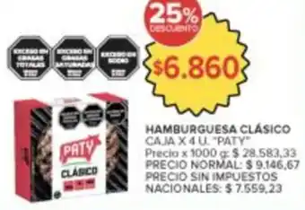 Paty hamburguesa clásico caja