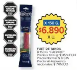 Carrefour Cagnoli fuet de tandil oferta