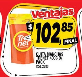 Supermercados Yaguar Quita Manchas Trenet 400c D/Pack oferta