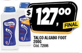 Supermercados Yaguar Talco Algabo Foot 200g oferta