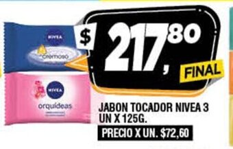 Supermercados Yaguar Jabon Tocador Nivea 3 Un x 125g oferta