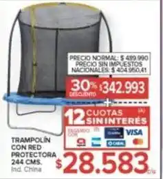 Carrefour Trampolín con red protectora 244 cms oferta