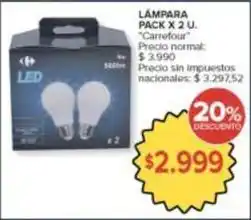 Carrefour Carrefour - lámpara pack x 2 u oferta