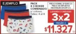 Carrefour Pack x 3 boxer combinado oferta