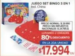 Carrefour Juego set bingo 3 en 1 oferta