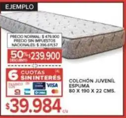 Carrefour Colchón juvenil espuma oferta