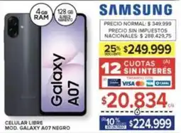 Carrefour Samsung - galaxy a07 negro oferta