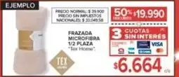 Carrefour Frazada microfibra 1/2 plaza oferta