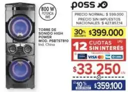Carrefour Poss - torre de sonido high power mod. psbtst810 oferta
