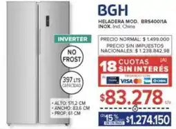 Carrefour Bgh - heladera mod. brs40011a inox oferta