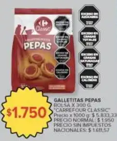 Carrefour Galletitas pepas oferta