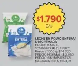 Carrefour Carrefour - leche en polvo entera/descremada oferta