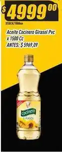 Supermercados Comodin Cocinero - aceite girasol pvc oferta