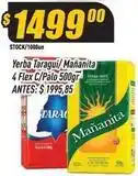 Supermercados Comodin Mañanita - yerba taragui / 4 flex c/palo 500gr oferta