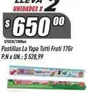 Supermercados Comodin La yapa - pastillas tutti fruti 17gr oferta