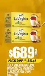 Supermercados Yaguar La virginia - la virginia natural intenso x 25 saquitos oferta