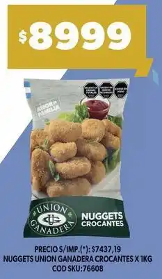 Supermercados Yaguar Union ganadera - nuggets crocantes x 1kg oferta