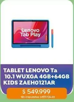 Jumbo Lenovo - tablet 10.1 wuxga 4gb+64gb kids zaeh0121ar oferta