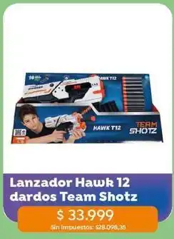 Jumbo Lanzador hawk 12 dardos oferta