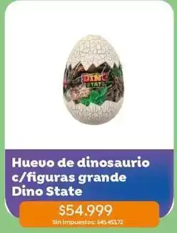 Jumbo Huevo de dinosaurio c/figuras grande oferta