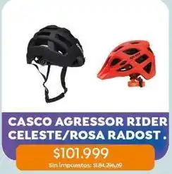 Jumbo Rider - casco agressor rider celeste/rosa oferta