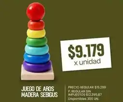 Supermercados Vea Juego de aros madera oferta