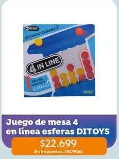 Jumbo Ditoys - juego de mesa 4 en línea esferas oferta