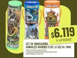 Supermercados Vea Set de dinosaurios, animales marinos o de la selva oferta