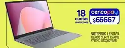 Supermercados Vea Lenovo - notebook ideapad slim 3 15amn8 ryzen 3 82xq00y9ar oferta
