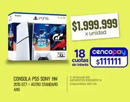 Supermercados Vea Sony - consola ps5 hw 2015 gt7 + astro standard oferta