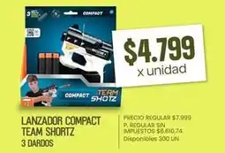 Supermercados Vea Lanzador compact team shortz 3 dardos oferta